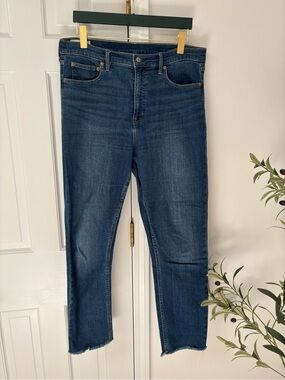 GAP Women’s Vintage Slim Straight Dark Blue Denim Jeans 14 Long